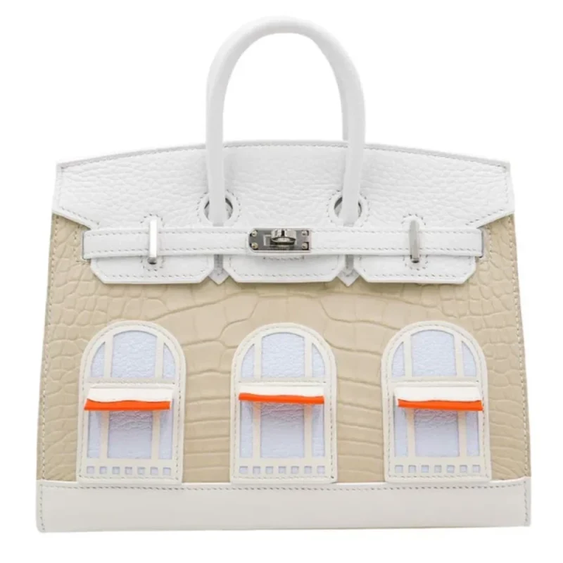 1:1 Hermès Replica - Birkin 20 Sellier Faubourg White Snow