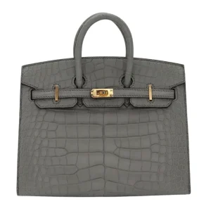 1:1 Hermès Replica - Birkin 20 Gris Cement Matte Alligator