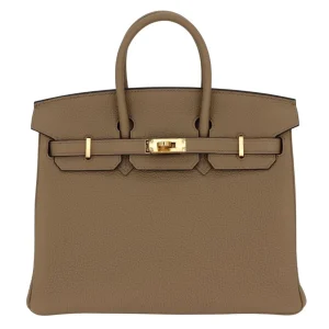 1:1 Hermès Replica - Birkin 25 Beige Marfa Togo Gold HW
