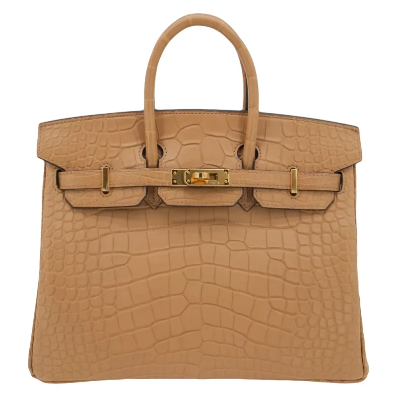 1:1 Hermès Replica - Birkin 25 Chai Matte Alligator Gold HW
