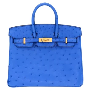 1:1 Hermès Replica - Birkin 25 HSS Mykonos Ostrich Gold HW