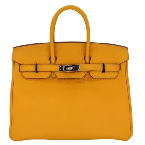 1:1 Hermès Replica - Birkin 25 Jaune Ambre Togo Palladium HW