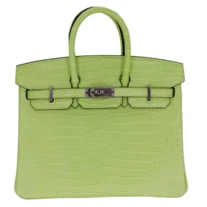 1:1 Hermès Replica - Birkin 25 Jaune Bourgeon Matte Crocodile