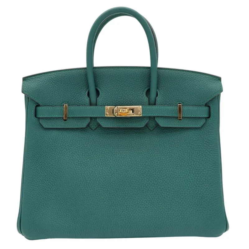 1:1 Hermès Replica - Birkin 25 Malachite Togo Gold HW