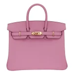 1:1 Hermès Replica - Birkin 25 Mauve Sylvestre Swift Rose Gold