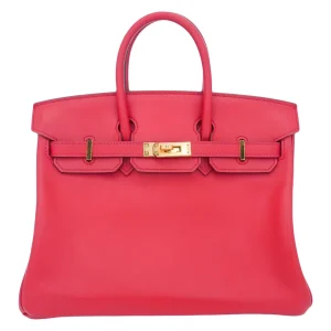 1:1 Hermès Replica - Birkin 25 Rouge Piment Swift Gold HW