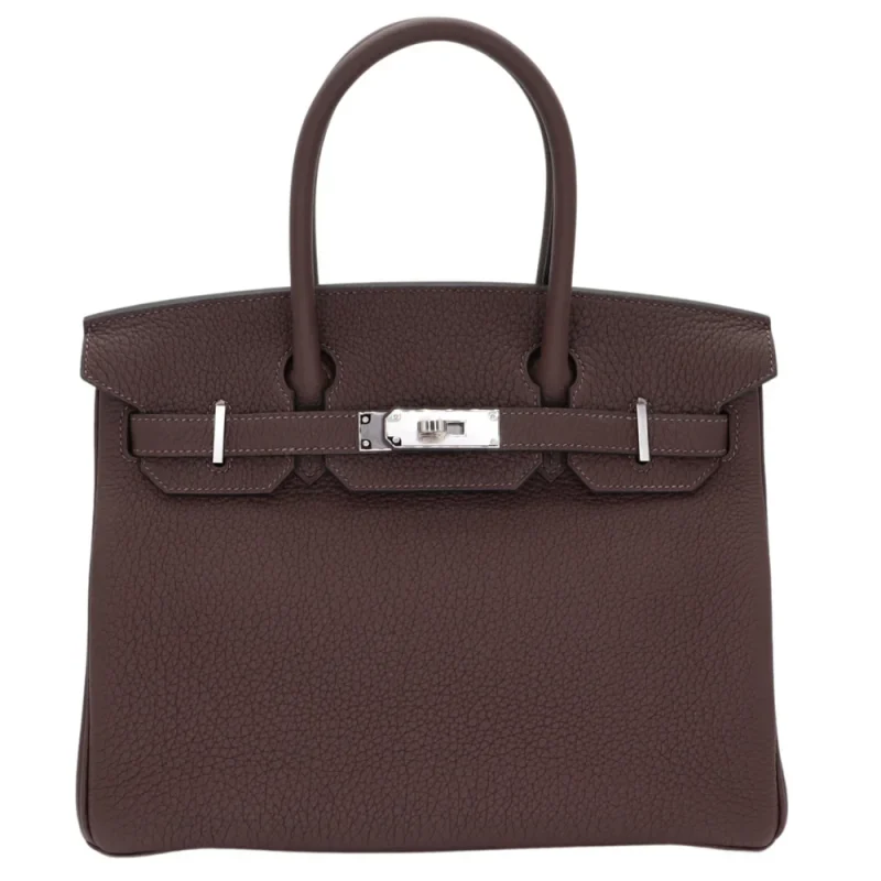 1:1 Hermès Replica - Birkin 30 Chocolate Togo Palladium HW