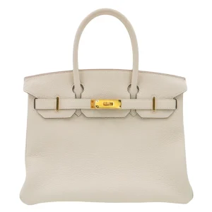 1:1 Hermès Replica - Birkin 30 Craie Togo Gold HW