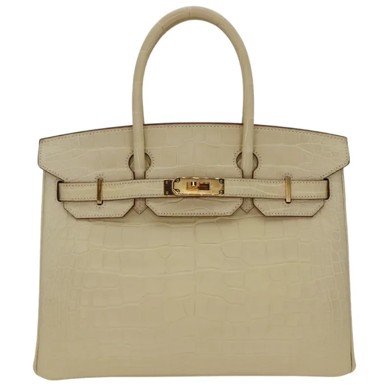 1:1 Hermès Replica - Birkin 30 Vanille Matte Alligator Gold HW