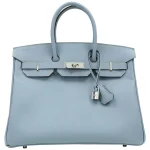 1:1 Hermès Replica – Birkin 35 Bleu Lin Epsom Palladium HW