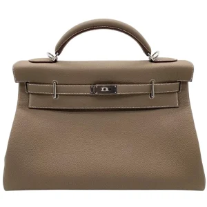 1:1 Hermès Replica - Kelly 42 Maxi Etoupe Togo Palladium HW