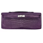 1:1 Hermès Replica - Kelly Cut Amethyst Alligator Bag