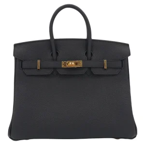 Artisan-Grade Hermès Dupes - Birkin 25 Black Togo Gold HW