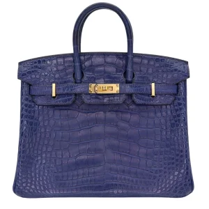 Artisan-Grade Hermès Dupes | Birkin 25 Bleu Saphir Matte