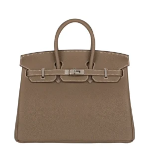 Artisan-Grade Hermès Dupes - Birkin 25 Etoupe Togo Palladium HW