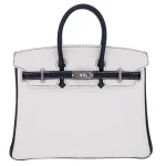 Artisan-Grade Hermès Dupes - Birkin 25 HSS Panda Black/White Clemence Palladium HW