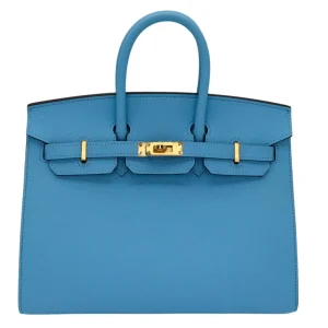 Artisan-Grade Hermès Dupes - Birkin 25 Sellier Celeste
