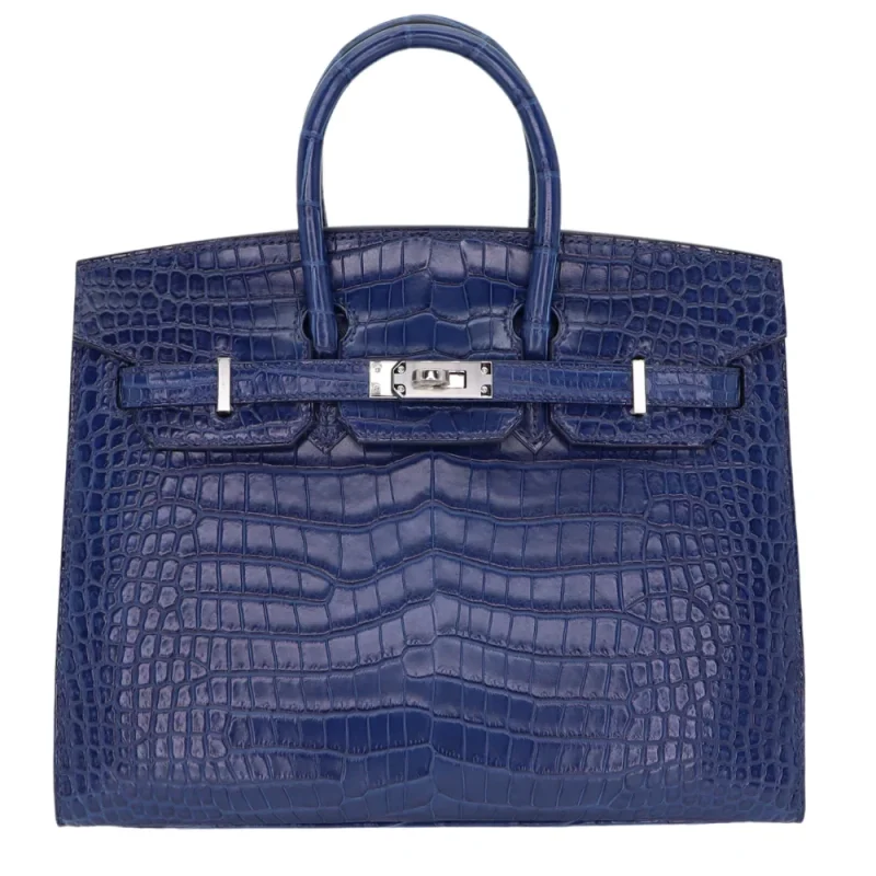 Artisan-Grade Hermès Dupes | Birkin 25 Sellier Indigo Aizome