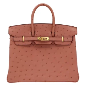 Artisan-Grade Hermès Dupes - Birkin 25 Terre Cuite Ostrich