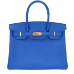 Artisan-Grade Hermès Dupes - Birkin 30 Bleu France Epsom Gold HW