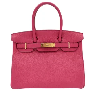 Artisan-Grade Hermès Dupes - Birkin 30 Bois de Rose Fjord Gold HW