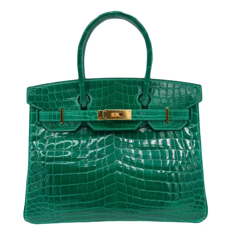 Artisan-Grade Hermès Dupes - Birkin 30 Emerald Shiny Niloticus