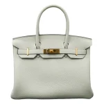 Artisan-Grade Hermès Dupes | Birkin 30 Gris Neve Togo Gold HW