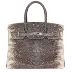 Artisan-Grade Hermès Dupes - Birkin 30 Ombré Lizard Palladium HW