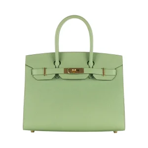Artisan-Grade Hermès Dupes | Birkin 30 Sellier Vert Criquet