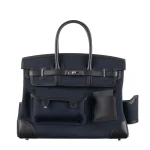 Artisan-Grade Hermès Dupes - Birkin 35 Cargo Bleu Marine Palladium HW