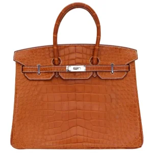Artisan-Grade Hermès Dupes – Birkin 35 Fauve Matte Alligator