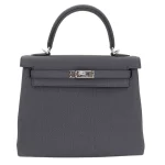 Artisan-Grade Hermès Dupes - Kelly 25 Retourne Gris Misty Togo Palladium HW