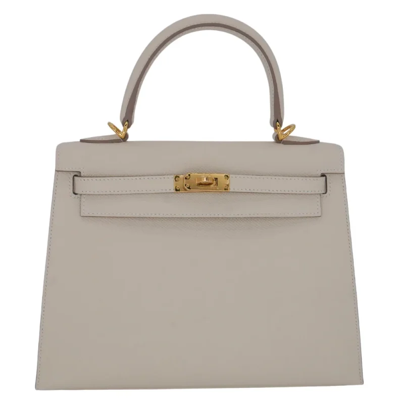 Artisan-Grade Hermès Dupes - Kelly 25 Sellier HSS Craie Epsom Gold HW