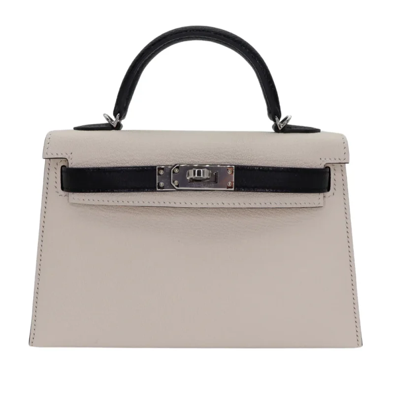 Artisan-Grade Hermès Dupes | Kelly II Mini in Nata/Black