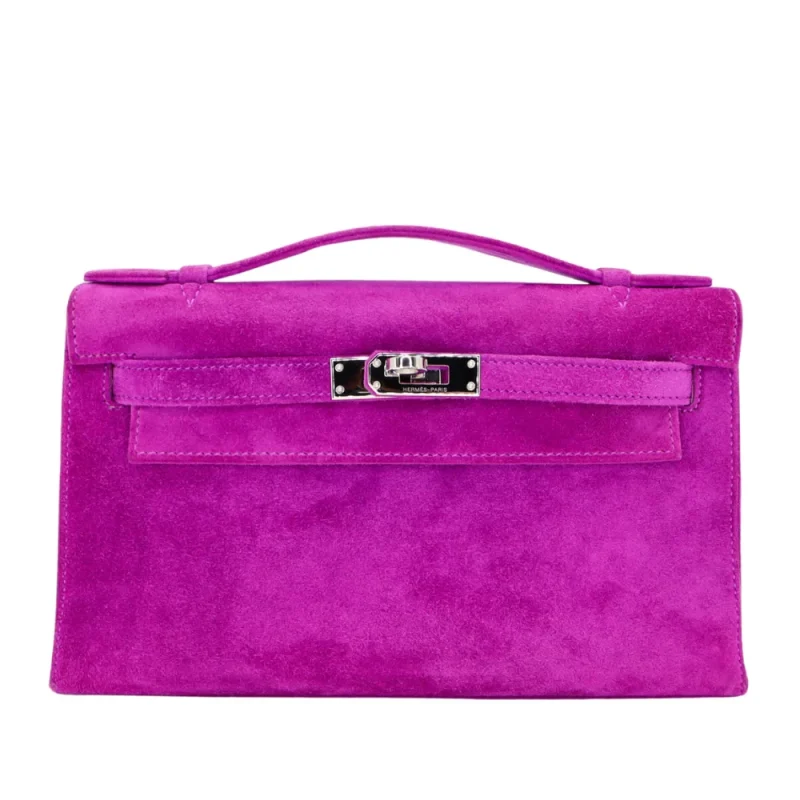 Artisan-Grade Hermès Dupes - Kelly Pochette in Ultraviolet
