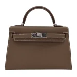 Artisan-Grade Hermès Dupes - Mini Kelly II Etoupe/White