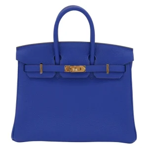 Best Replica Hermes - Birkin 25 Bleu Royal Togo Gold HW
