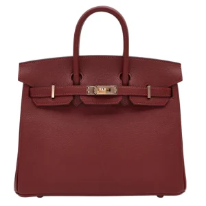 Best Replica Hermes | Birkin 25 HSS Rouge H/Rose Chèvre Rose Gold