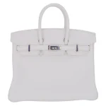 Best Replica Hermes - Birkin 25 HSS White Clemence Palladium HW
