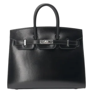 Best Replica Hermes - Birkin 25 Sellier Black Box Calf Palladium HW