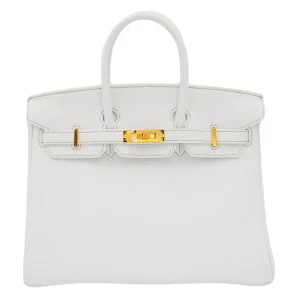 Best Replica Hermes - Birkin 25 White Clemence Gold HW