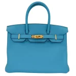 Best Replica Hermes - Birkin 30 Bleu Du Nord Togo Gold HW