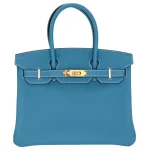 Best Replica Hermes - Birkin 30 Bleu Jean Togo Gold HW