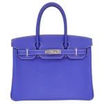 Best Replica Hermes - Birkin 30 Candy Bleu Electrique Epsom Palladium HW