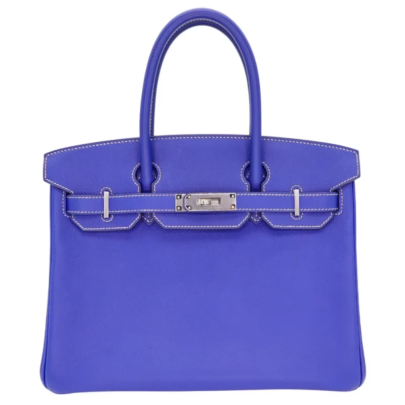 Best Replica Hermes - Birkin 30 Candy Bleu Electrique Epsom Palladium HW