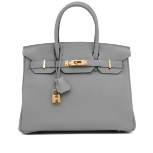 Best Replica Hermes - Birkin 30 Gris Mouette Togo Gold HW