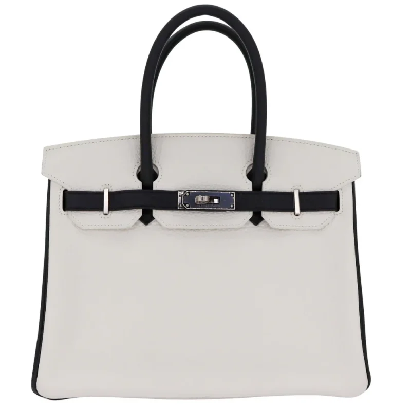 Best Replica Hermes - Birkin 30 HSS Panda Black/White Clemence Palladium HW