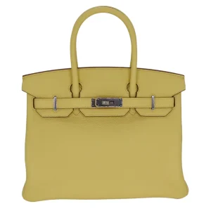 Best Replica Hermes - Birkin 30 Jaune Poussin Togo Palladium HW
