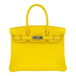 Best Replica Hermes - Birkin 30 Lime Clemence Palladium HW