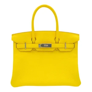 Best Replica Hermes - Birkin 30 Lime Clemence Palladium HW